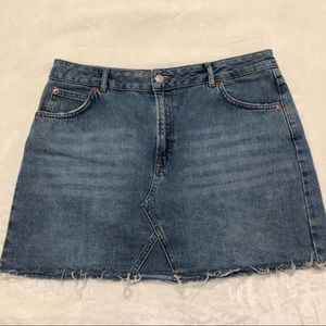Topshop denim miniskirt